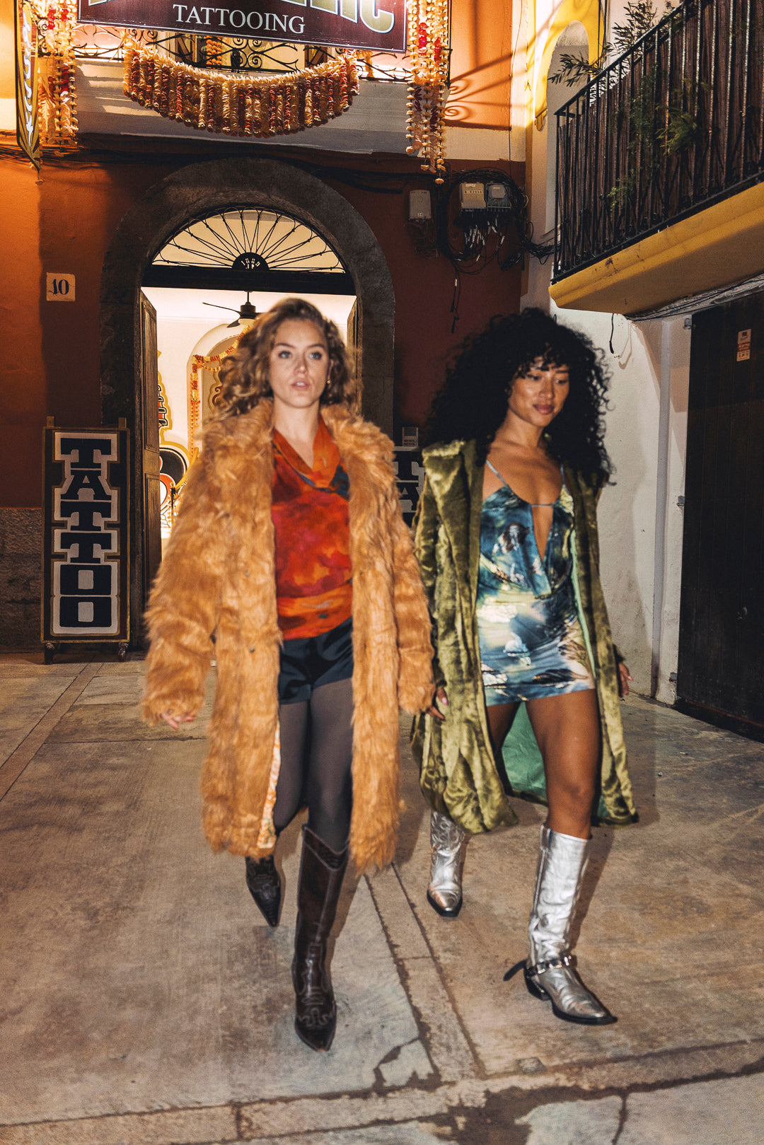 BUFFY Faux Fur Coat in Sage Green