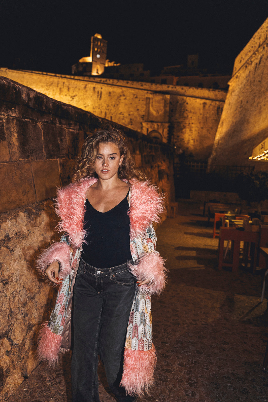 The royal Embroiderd Duchess coat - Baby Blue