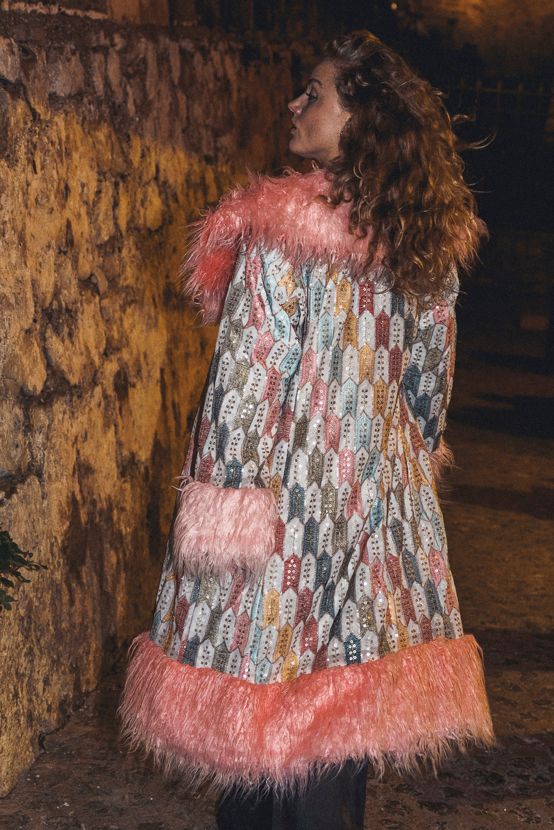 The royal Embroiderd Duchess coat - Baby Blue