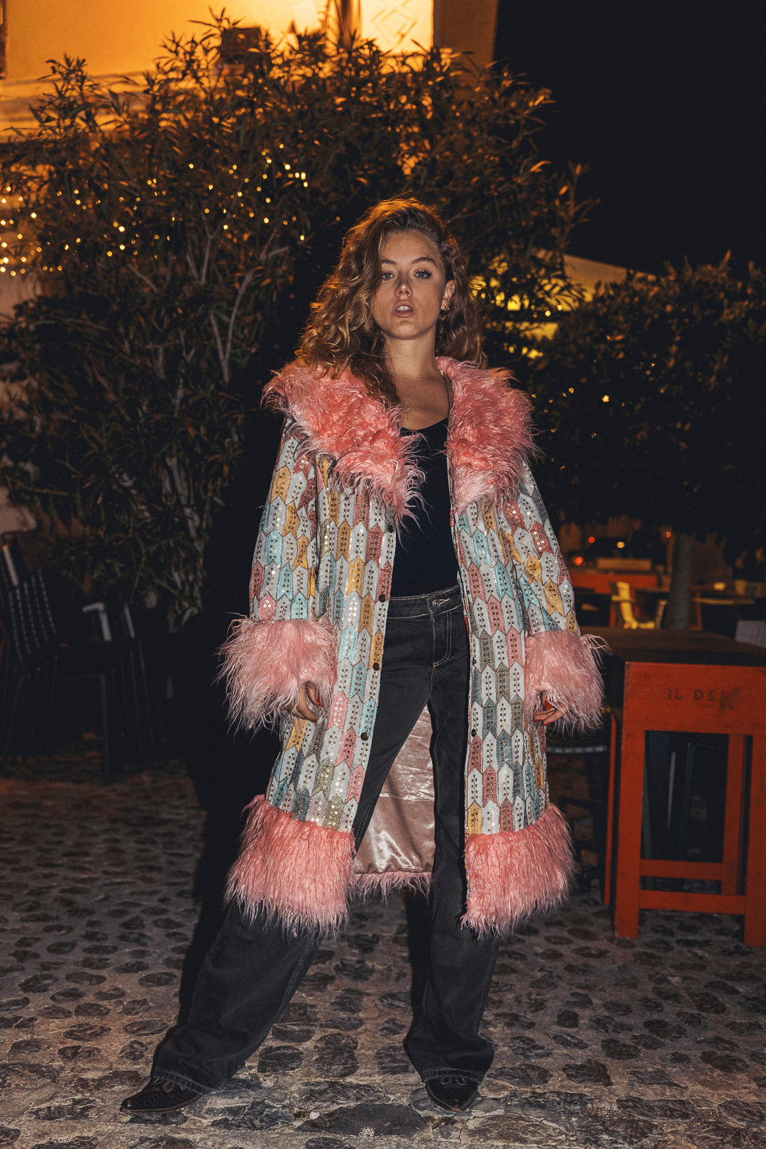 The royal Embroiderd Duchess coat - Baby Blue