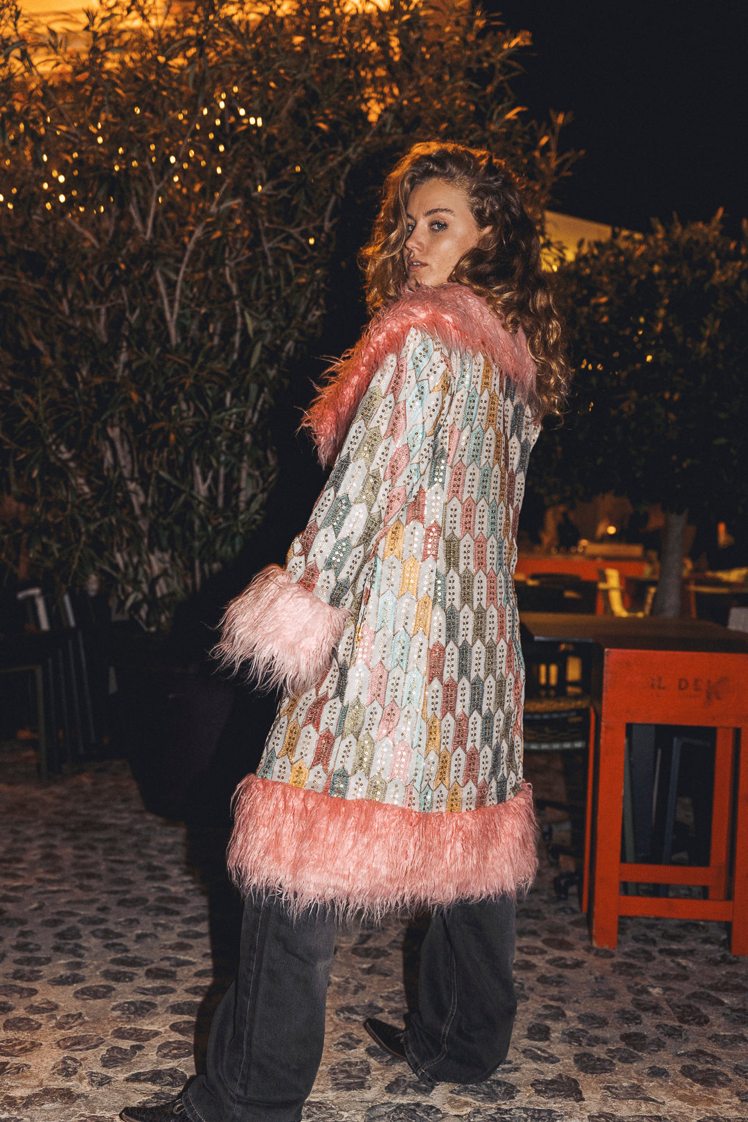 The royal Embroiderd Duchess coat - Baby Blue