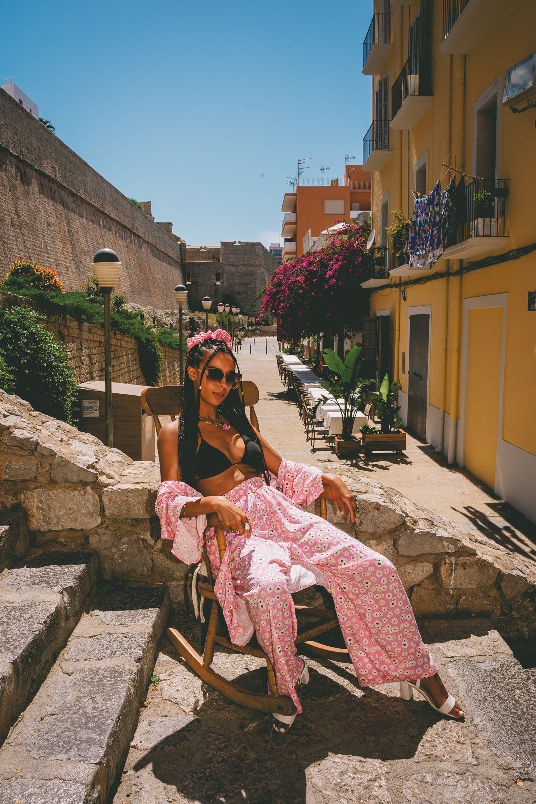 LOUNGE SET Shirt - Pink Posy