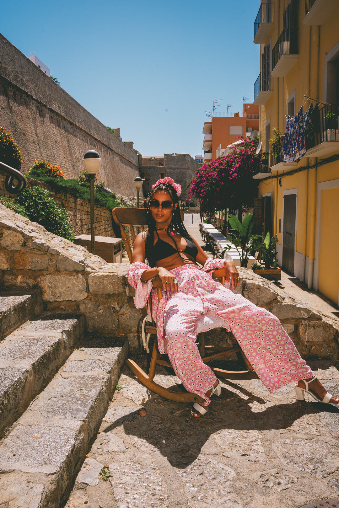 LOUNGE SET Trousers - Pink Posy