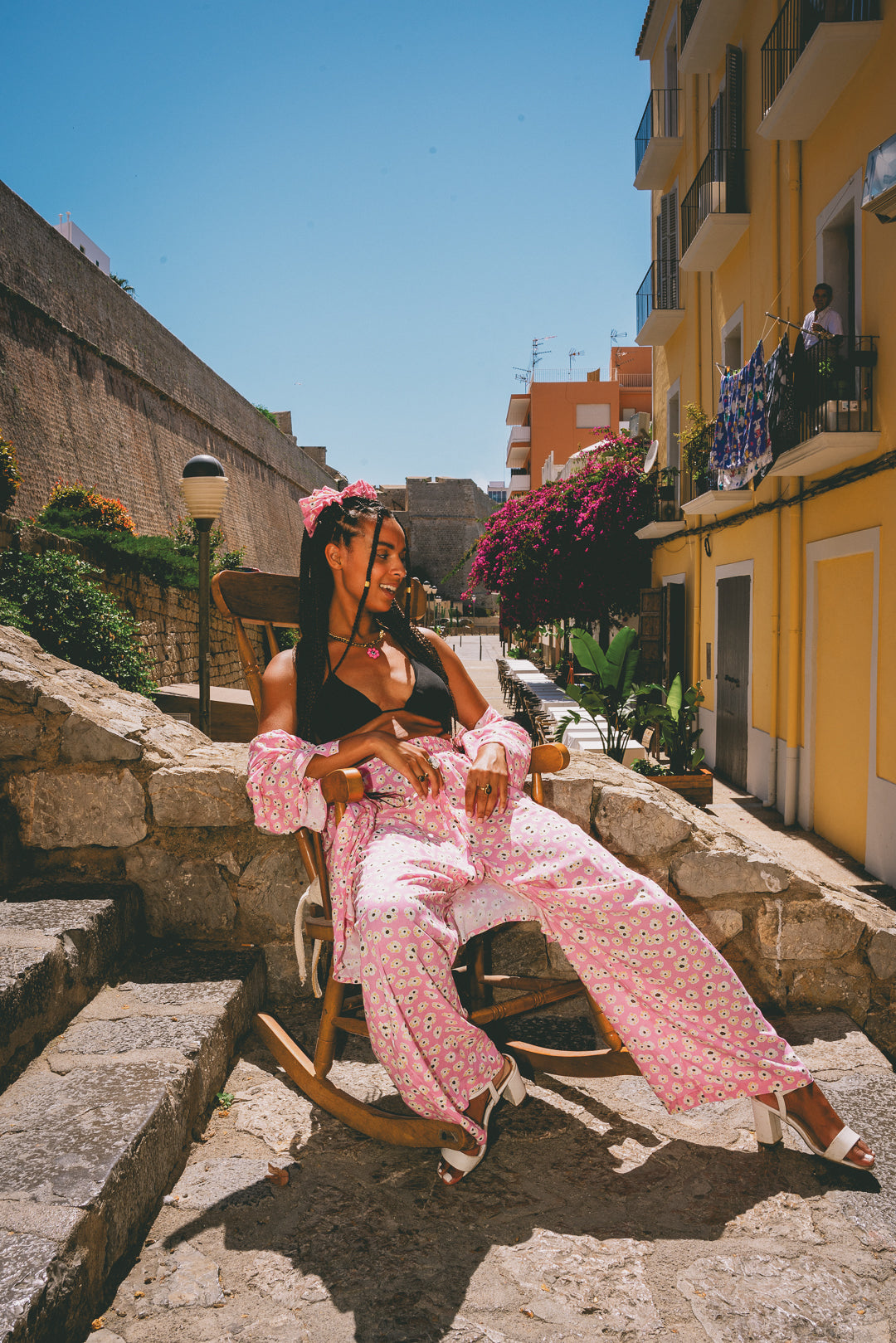 LOUNGE SET Trousers - Pink Posy
