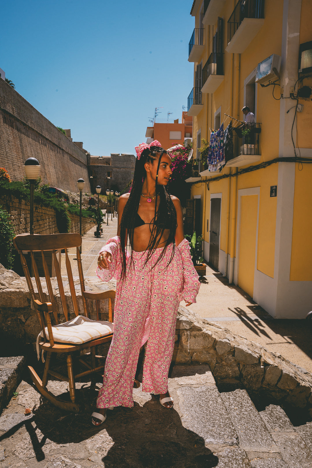 LOUNGE SET Trousers - Pink Posy
