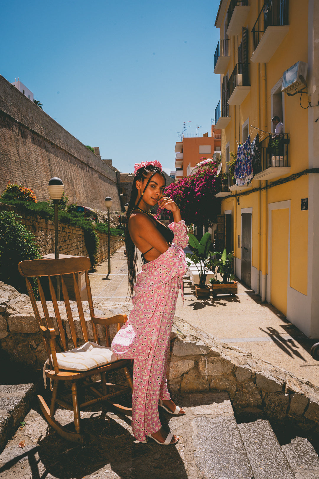 LOUNGE SET Shirt - Pink Posy