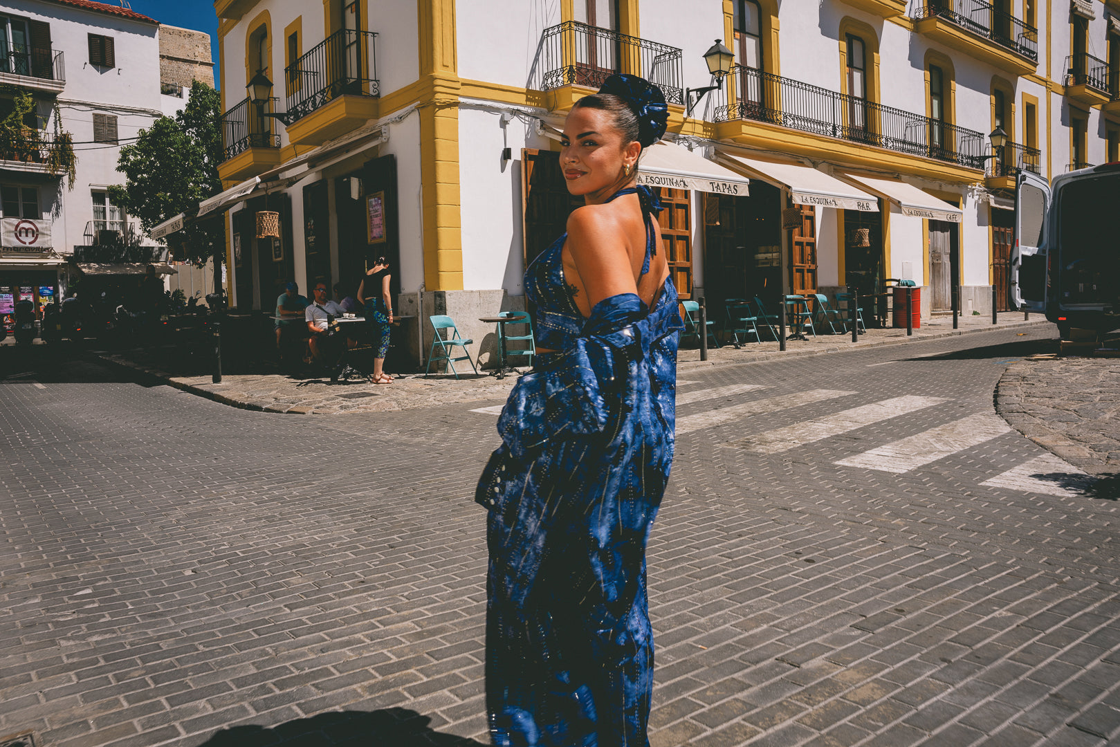 'Atlantis' LOUNGE SET Crop Top - Midnight Blue
