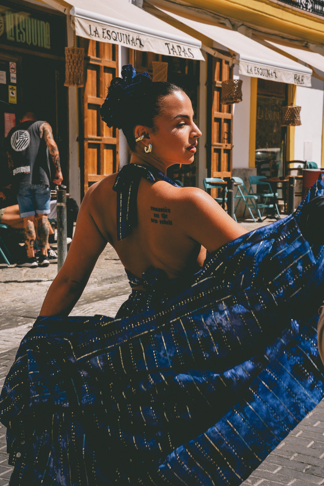 'Atlantis' LOUNGE SET Crop Top - Midnight Blue