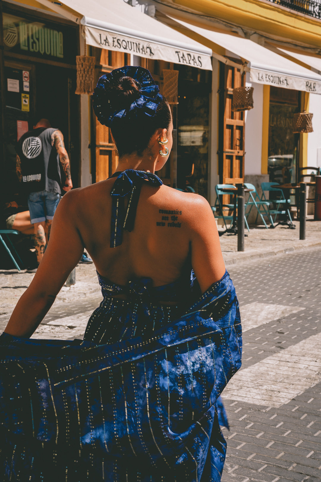 'Atlantis' LOUNGE SET Crop Top - Midnight Blue