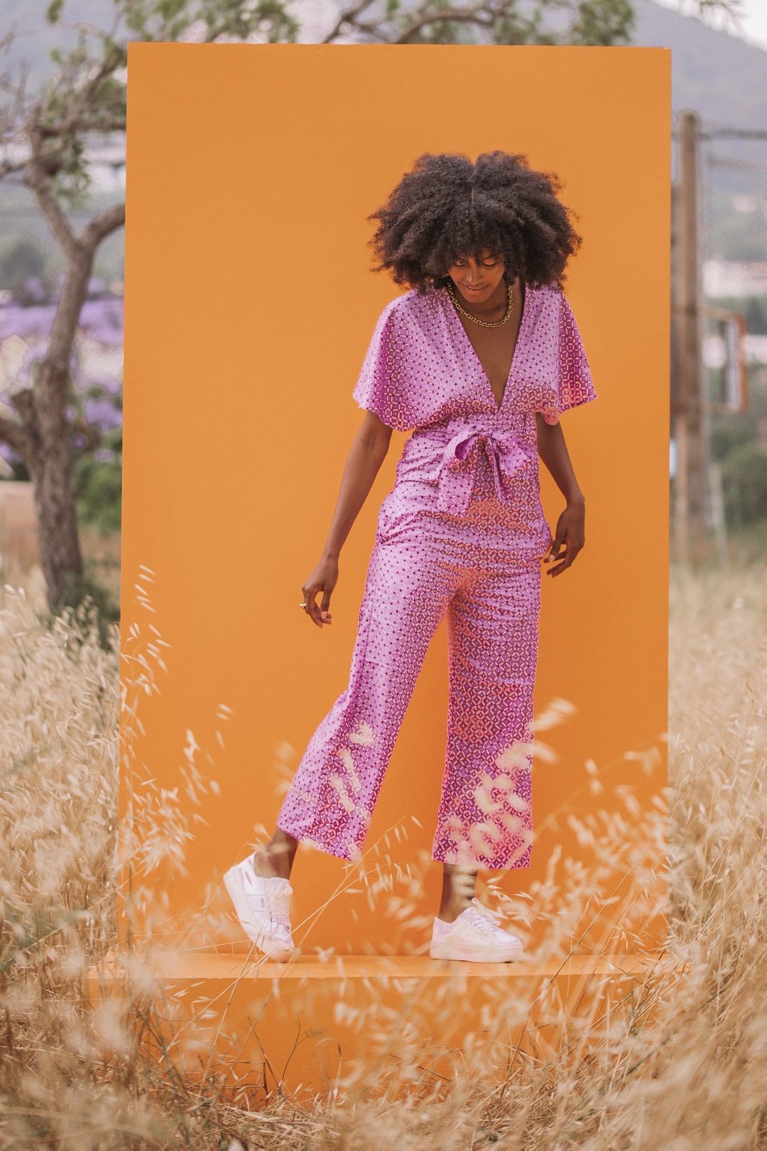 TINA Pink Ankle Length Jumpsuit