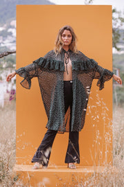 MIU KIMONO BLOUSE DARK GREEN