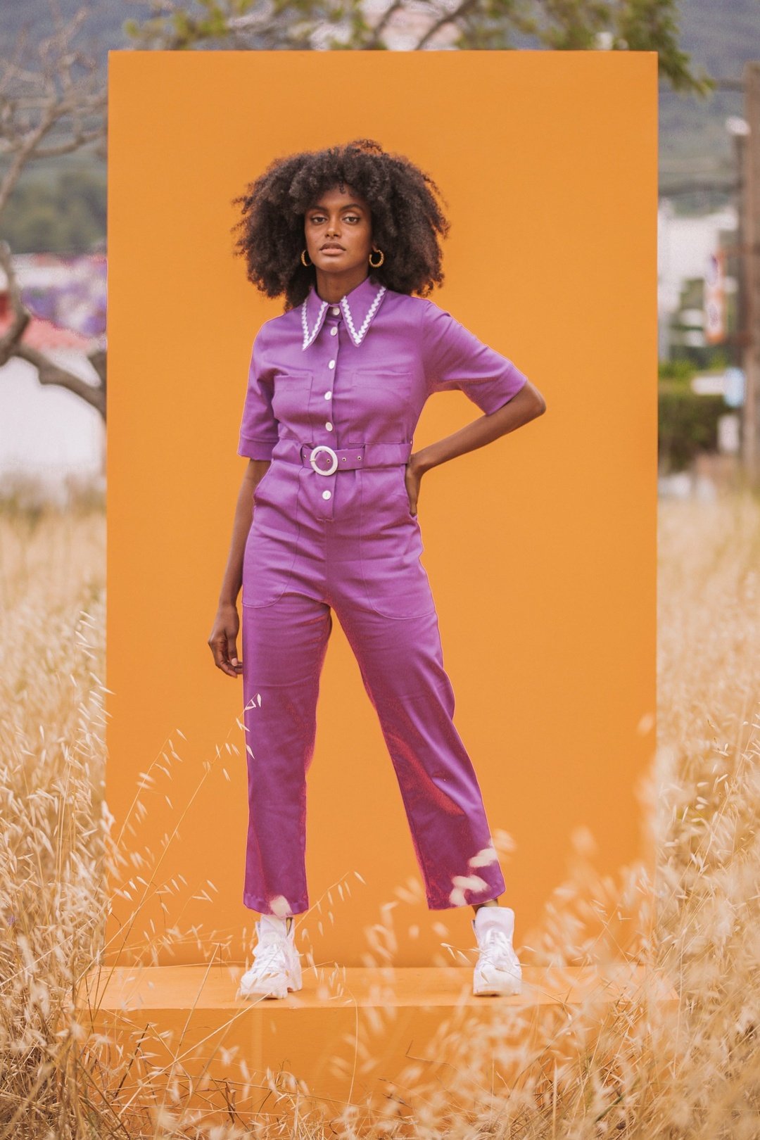 HEIDI Retro Jumpsuit - Purple