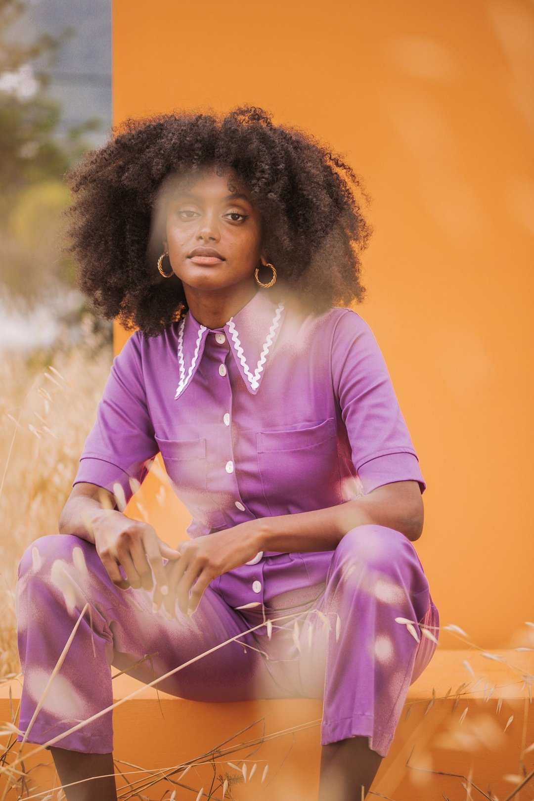 HEIDI Retro Jumpsuit - Purple