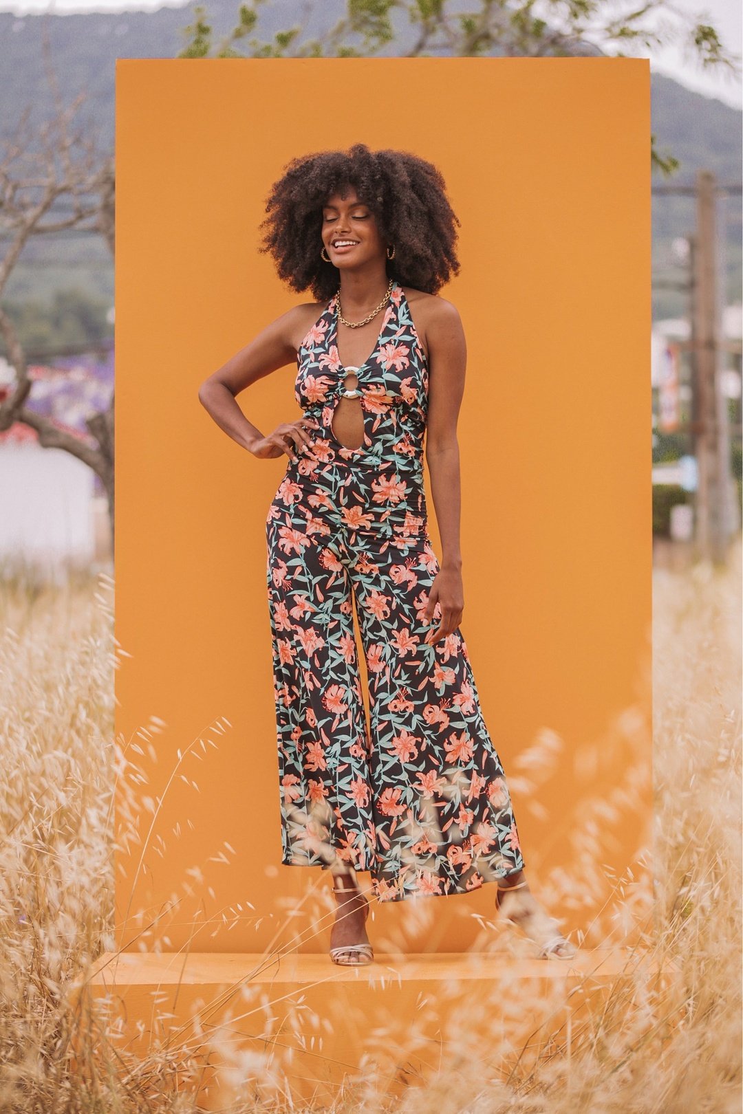 LARA Jumpsuit - Tropical Floral