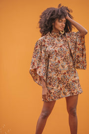 ETA High Neck 70s Mini Dress