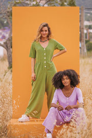 SUZY SLOUCHY Jersey Jumpsuit - Green