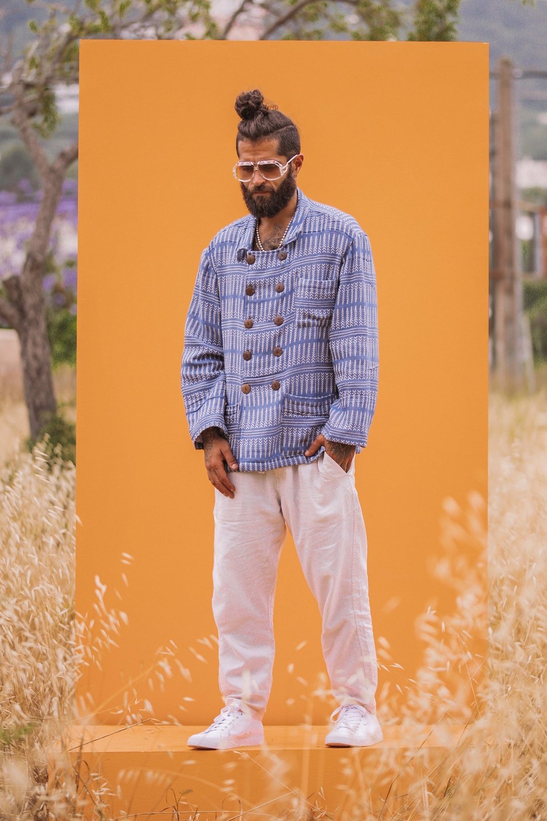 'BILLY' Woven double breasted mens Jacket
