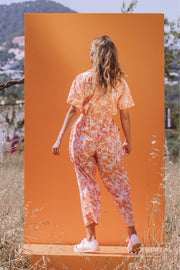 MILLY Jumpsuit - Orange Tropical Print