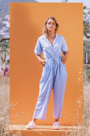 MILLY Jumpsuit - Blue Gingham check