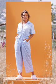 MILLY Jumpsuit - Blue Gingham check