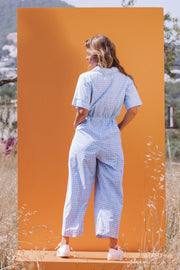 MILLY Jumpsuit - Blue Gingham check