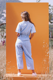 MILLY Jumpsuit - Blue Gingham check