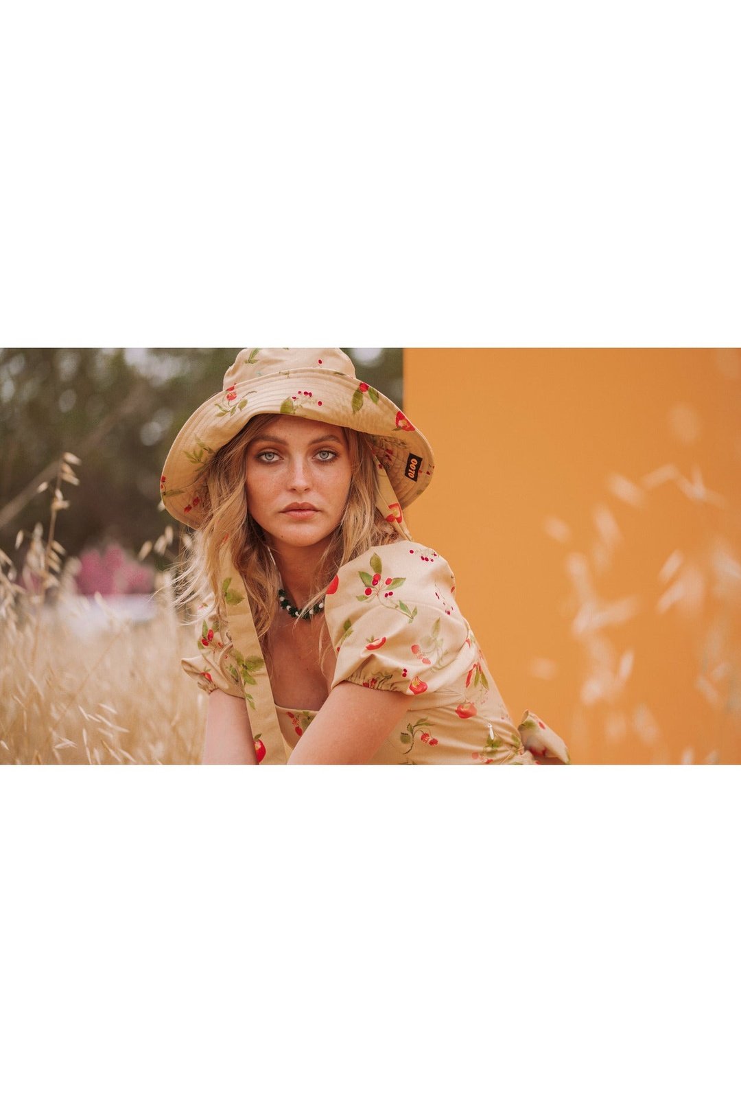 BRIMA Beige Cherry Bucket Hat