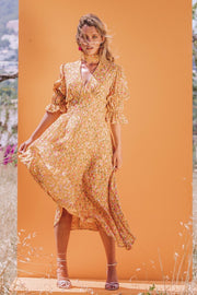 GEMI Collar Dress - Yellow