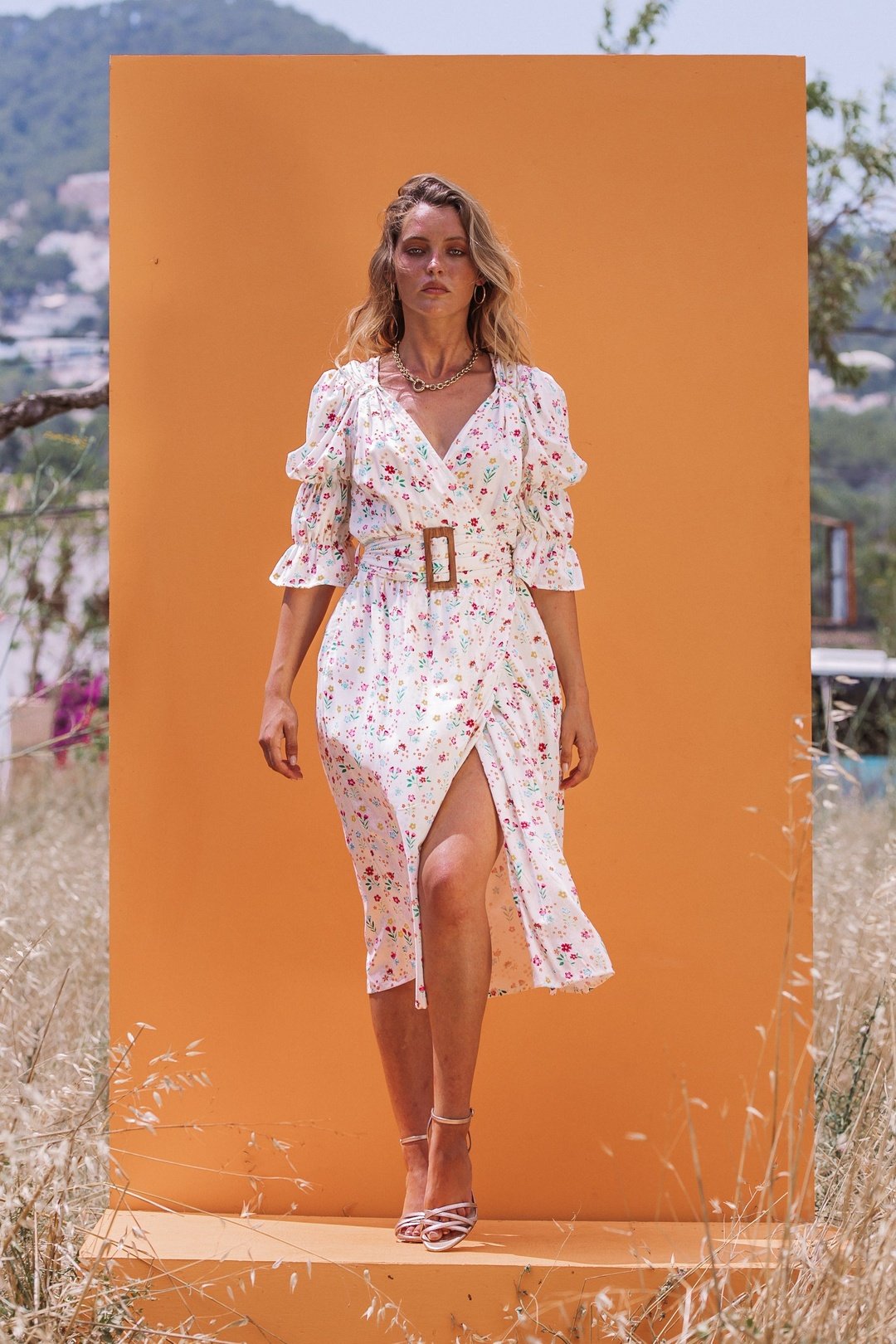ELENIE Dress White Floral
