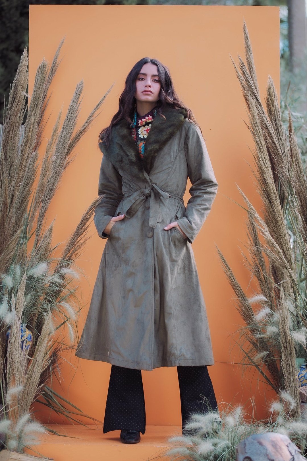 THE DUCHESS Coat - Moss