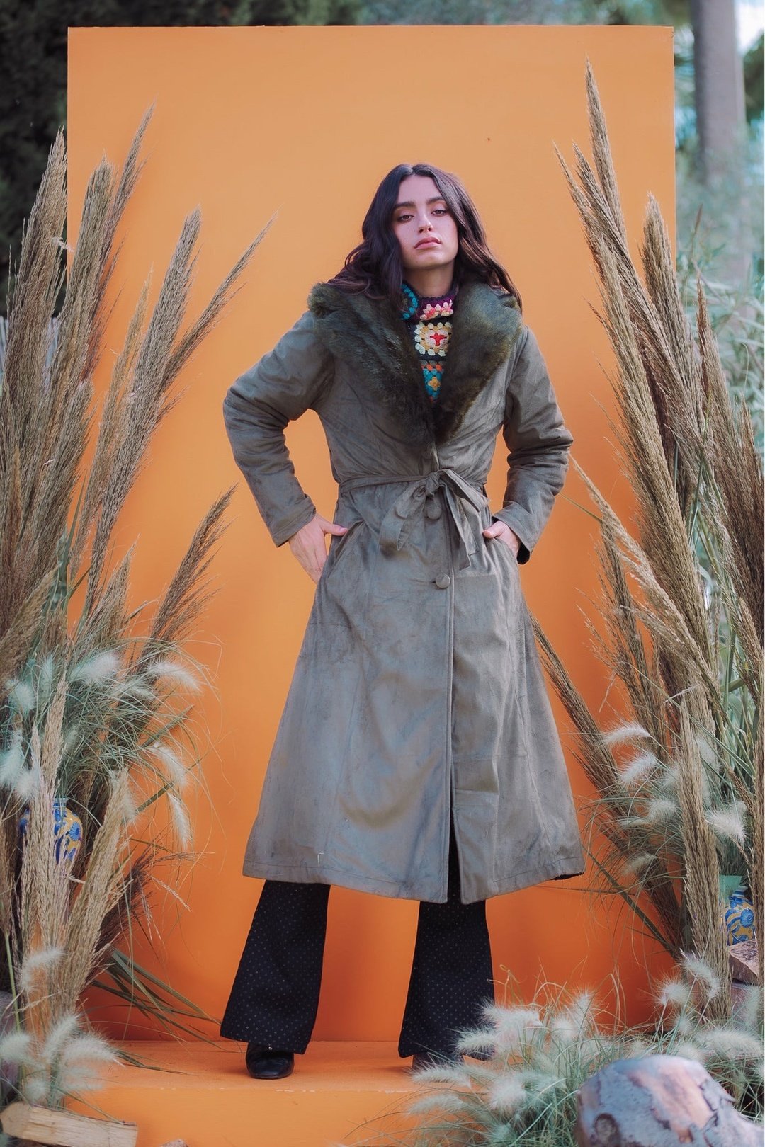 THE DUCHESS Coat - Moss