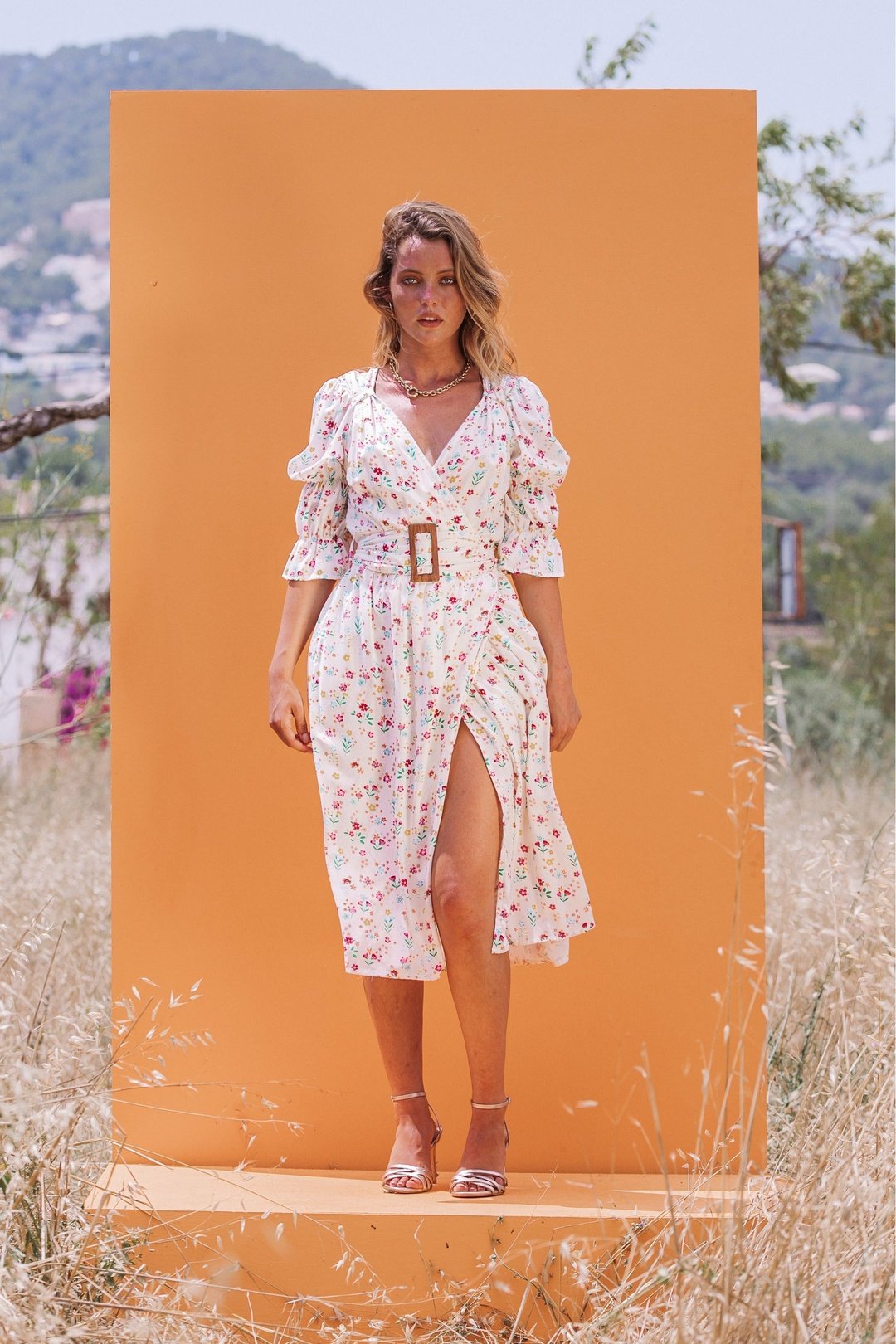 ELENIE Dress White Floral