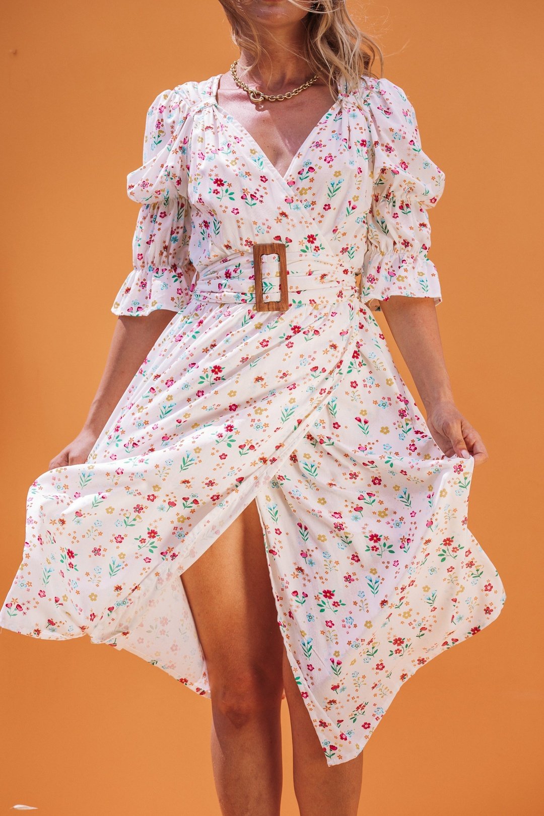 ELENIE Dress White Floral