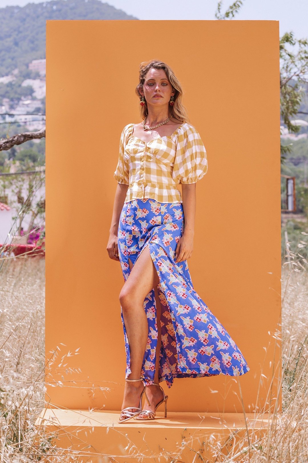 BLOOM Floral Maxi Split Skirt
