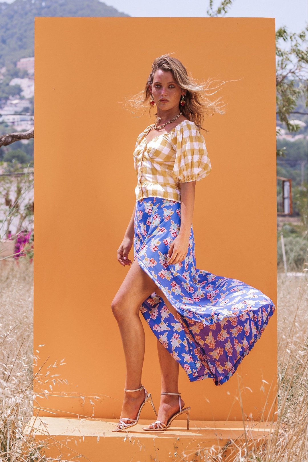 BLOOM Floral Maxi Split Skirt