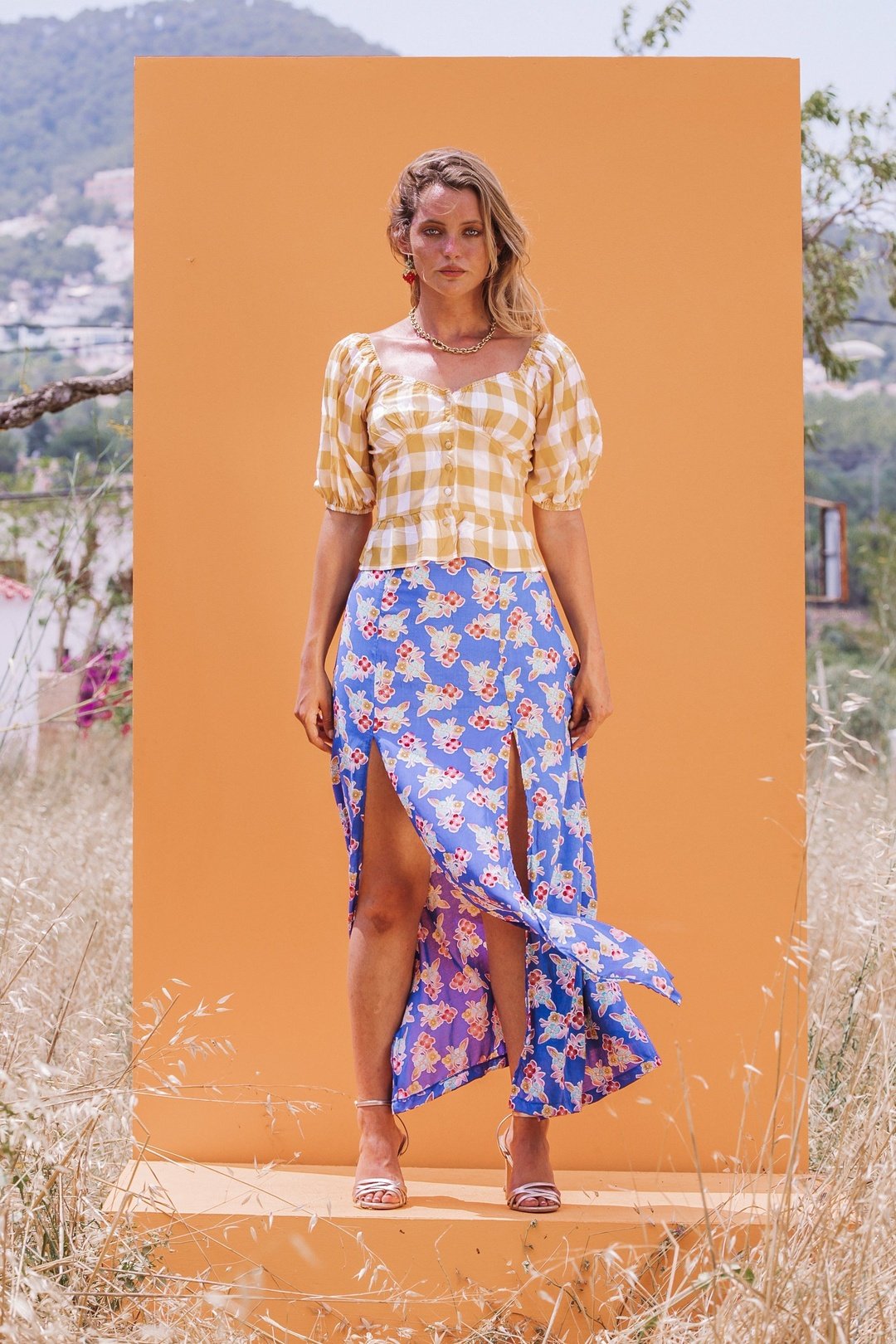 BLOOM Floral Maxi Split Skirt