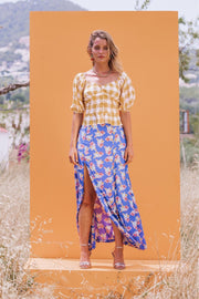 BLOOM Floral Maxi Split Skirt