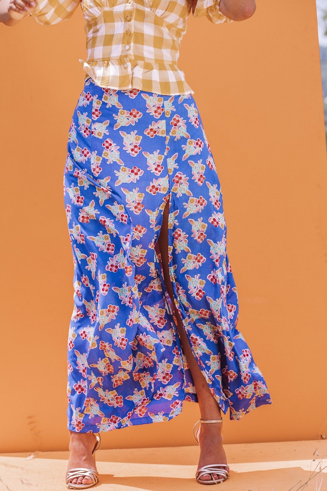 BLOOM Floral Maxi Split Skirt