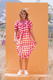 Minnie's Picnic Dress - Red Gingham