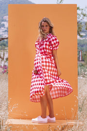 Minnie's Picnic Dress - Red Gingham