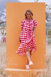 Minnie's Picnic Dress - Red Gingham