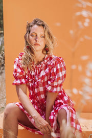 Minnie's Picnic Dress - Red Gingham