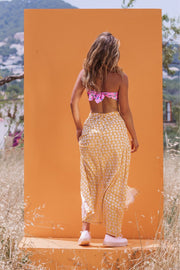 DAFFODIL Floral Maxi Split Skirt
