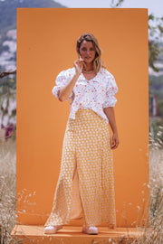 DAFFODIL Floral Maxi Split Skirt