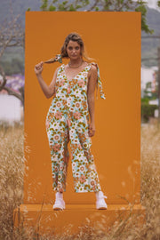 KIRI Linen 60s Bright Floral Jumpsuit