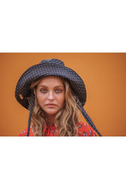 BRIMA Black Glitter Polka Dot Bucket Hat