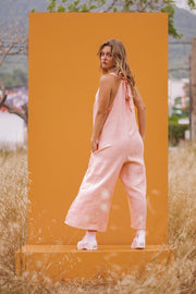 DANNA Baby Pink Linen Jumpsuit