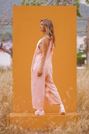 DANNA Baby Pink Linen Jumpsuit