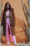 BUFFY faux fur coat - Bear Brown