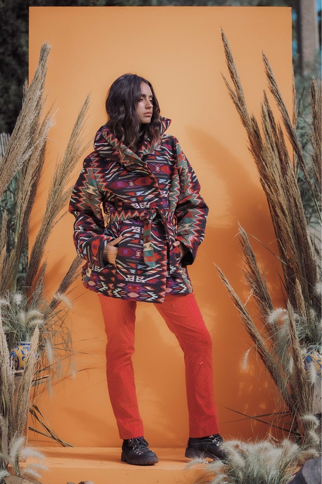 ATZI Woven short Coat- - Multi